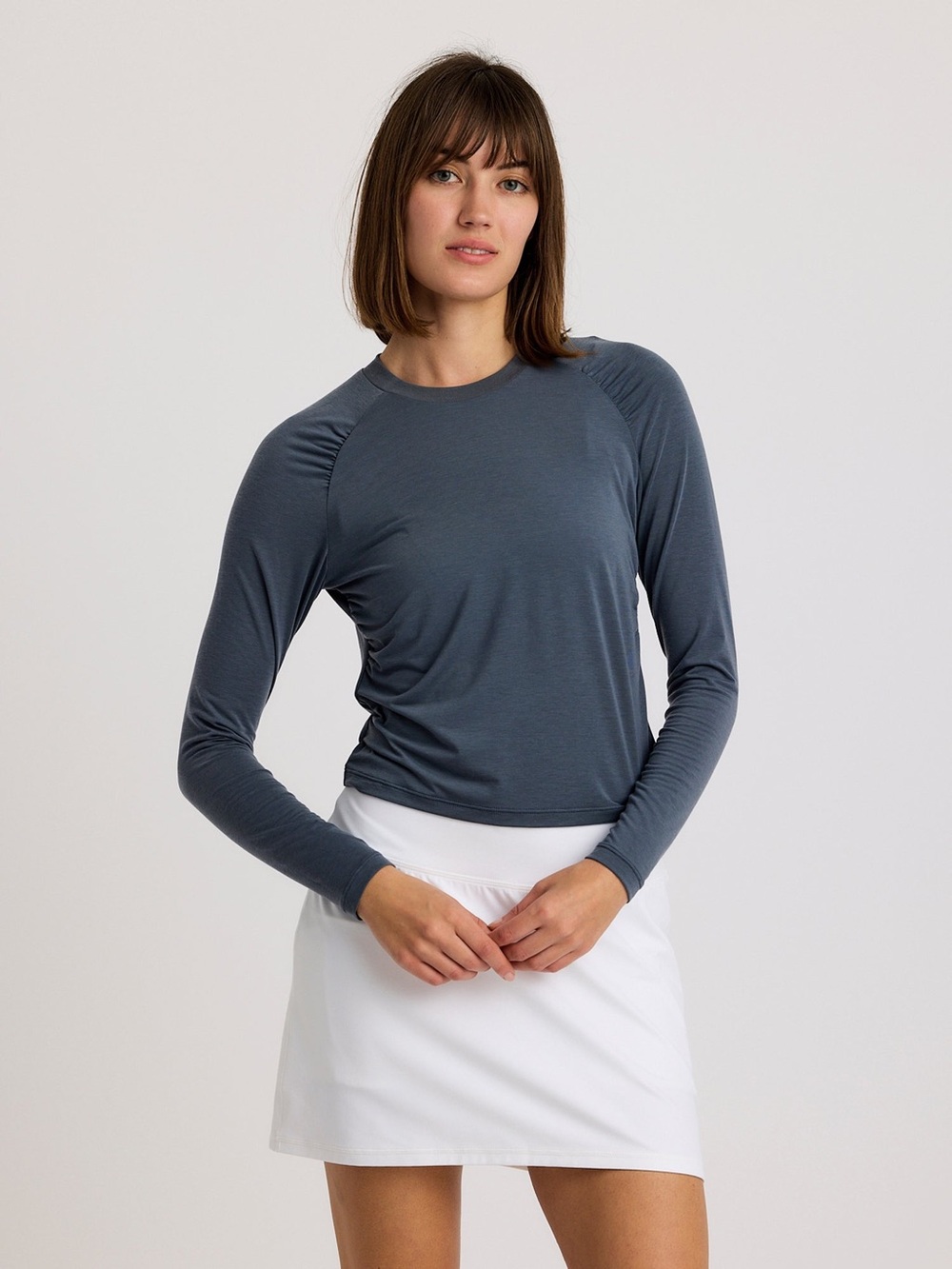 Free Fly Apparel Long Sleeve Raglan Tee in Slate
